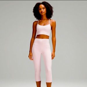 Lululemon align high rise leggings 21” size 12 in pink peony